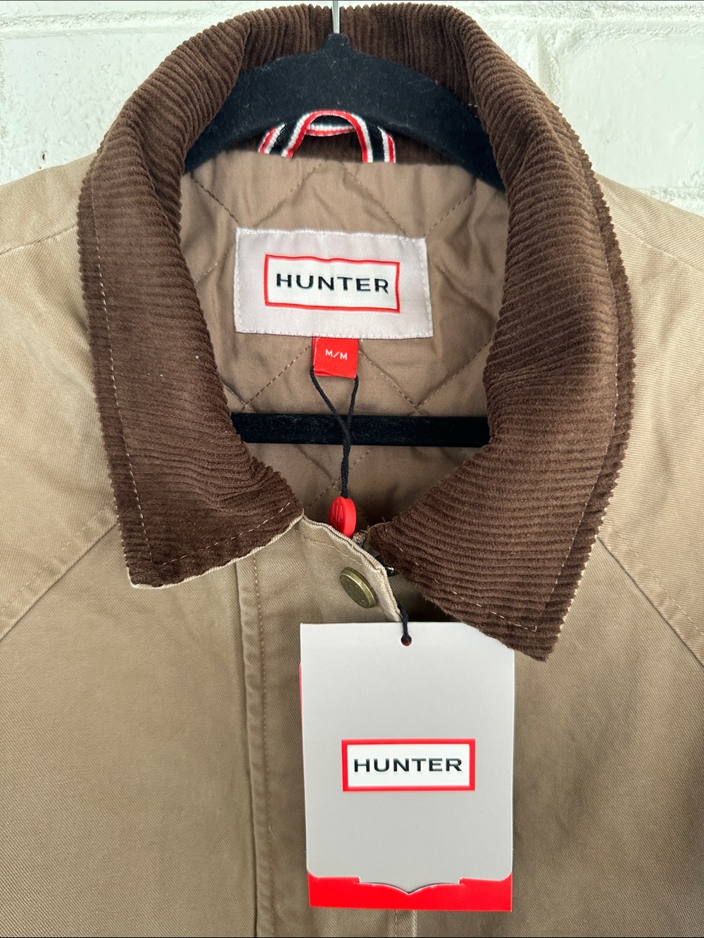 NWT Hunter Oversized Barn Chore Utility Jacket M Casual Tan Chocolate Brown - Picture 4 of 8